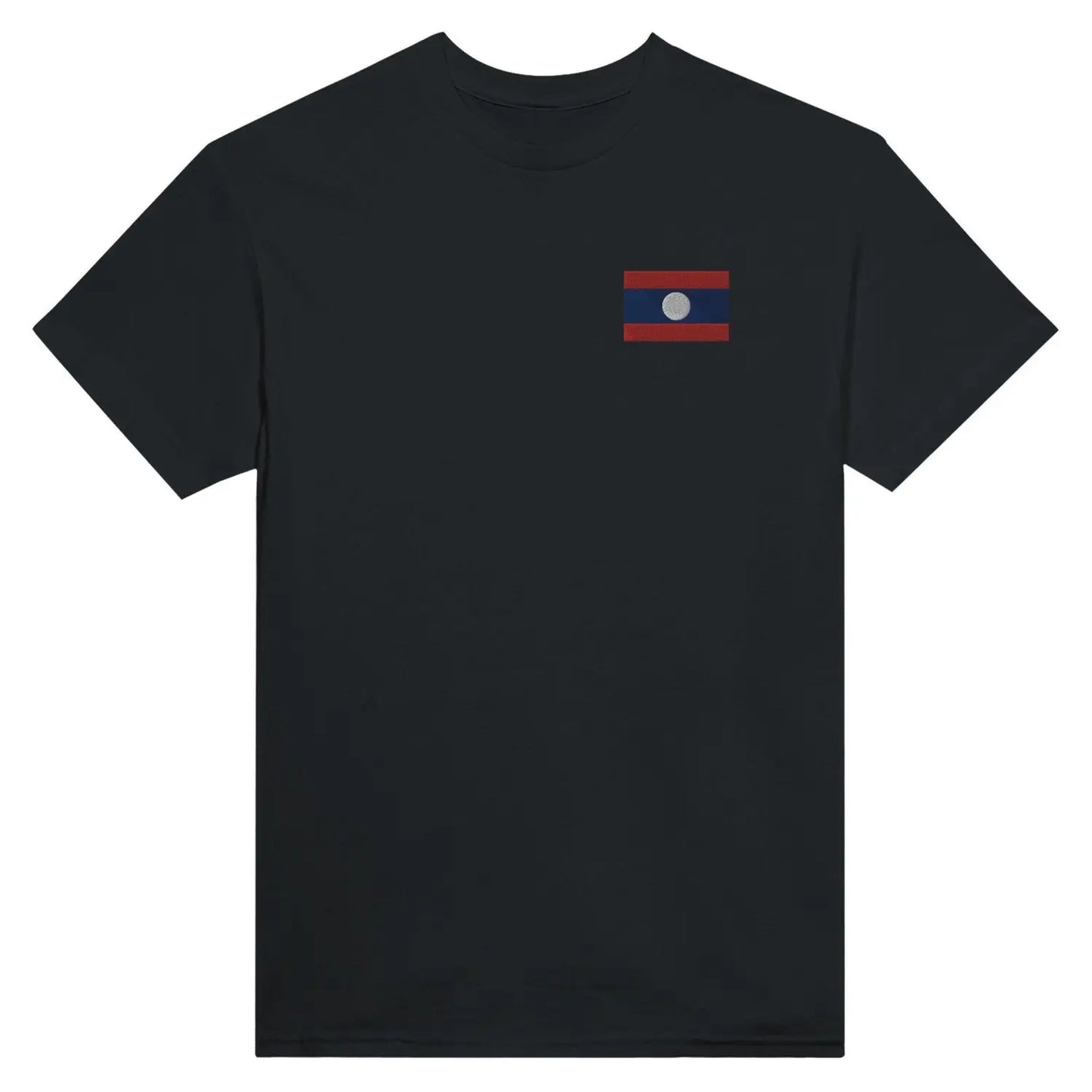 T-Shirt Drapeau Du Laos En Broderie