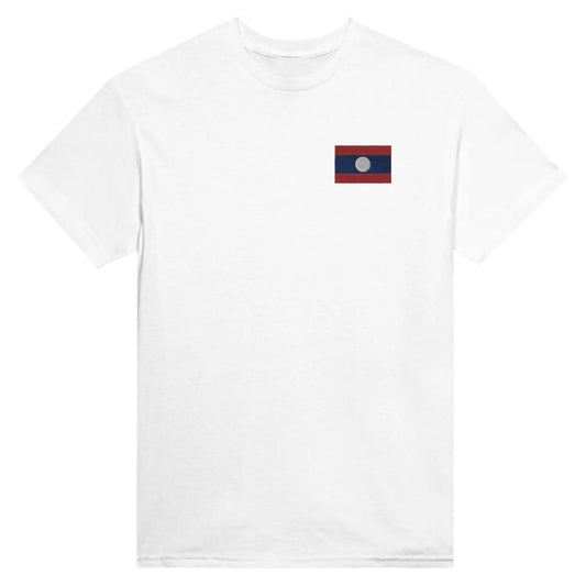 T-Shirt Drapeau Du Laos En Broderie