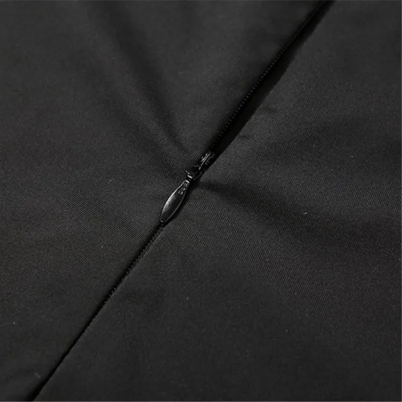Black Jumpsuit Women Pants Elastic Casual Fitness Sporty Rompers Sleeveless Zipper Activewear Tight Summer Elegance Streetwear