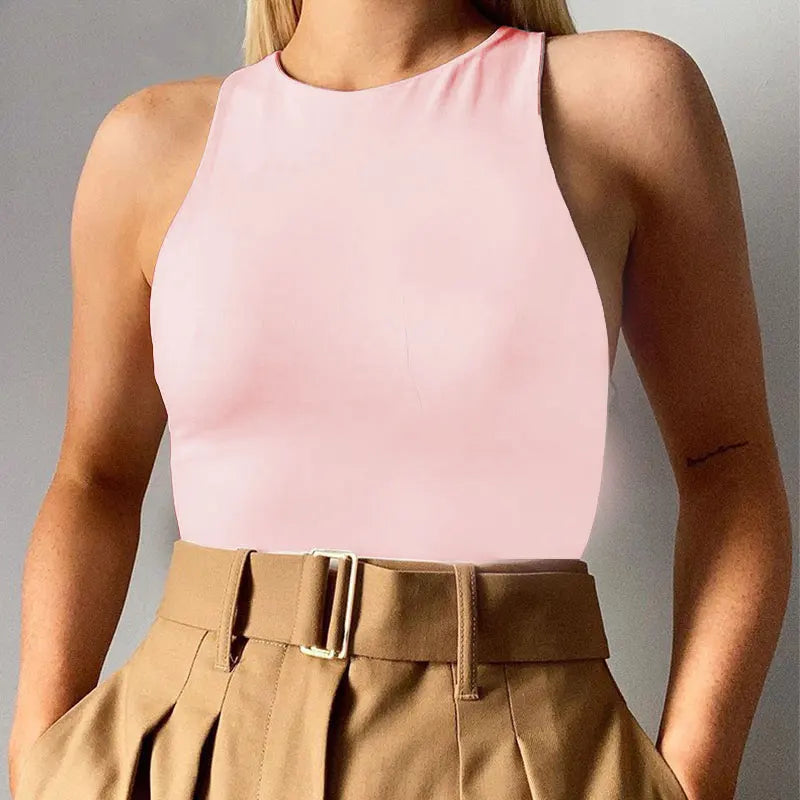 Black Jumpsuit Women Pants Elastic Casual Fitness Sporty Rompers Sleeveless Zipper Activewear Tight Summer Elegance Streetwear